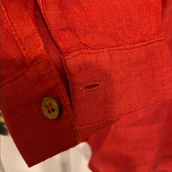 Red Oversized Long Sleeve Polo Tunic - Picture 6 of 7